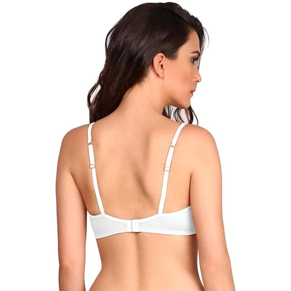 Jockey SS12 Women's Wirefree Non Padded Super Combed Cotton Elastane Stretch Full Coverage Beginners Bra with Adjustable Straps